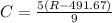 C=\frac{5(R-491.67)}{9}