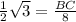 \frac{1}{2} \sqrt{3} = \frac{BC}{8}