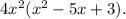 4x^2(x^2-5x+3).