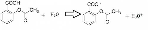 Write a net ionic equation to show that acetylsalicylic acid (aspirin), hc9h7o4, behaves as a brã¸ns