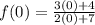 f(0)=\frac{3(0)+4}{2(0)+7}