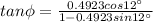 tan\phi=\frac{0.4923cos12^{\circ}}{1-0.4923sin12^{\circ}}