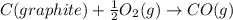 C(graphite)+\frac{1}{2}O_2(g)\rightarrow CO(g)
