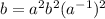 b=a^2b^2(a^{-1})^2