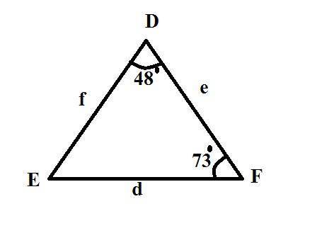 Which lists the side lengths in order from shortest to longest?  the figure shows a triangle whose s