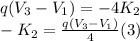 q(V_3-V_1)=-4K_2\\-K_2=\frac{q(V_3-V_1)}{4}(3)\\