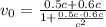 v_0=\frac{0.5c+0.6c}{1+\frac{0.5c\cdot 0.6c}{c^2}}