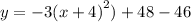 y= -3 {(x + 4)}^{2} )  + 48 -46