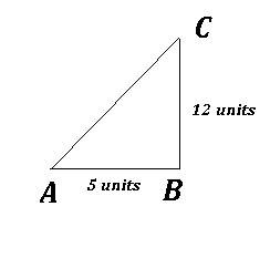 In a right triangle with legs 5 cm and 12 cm long, find the measure of the smallest angle