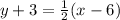 y + 3 = \frac{1}{2} ( x - 6)