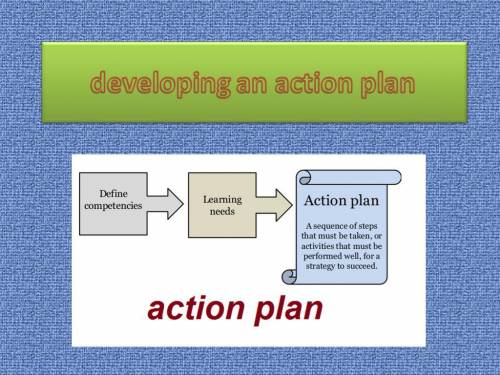 The first thing a student should do when developing an action plan is  a. organize a list of action