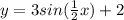 y=3 sin(\frac{1}{2}x)+2