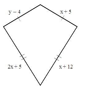 Find the values of the variables in this kite.