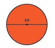 Acircle is shown below. which of the following gives the area, a, of this circle? a. a = π(5) b. a