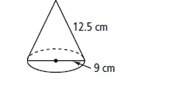 What is the surface area of a cone, to the nearest whole number? a.221 cm^2 b.240 cm^2 c.304 cm^2 d