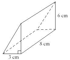 What is the volume of this right triangular prism? 72 cm3 51 cm3 130 cm3 144 cm3plz