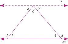 Given the following diagram, find the required measure. given: l | | m m 1 = 140° m 3 = 50° m 4 = 4