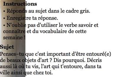 French question! answer can be in english or answer must be 2 small paragraphs, like (3-4 sentence