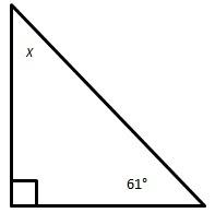 Find the value of x in the triangle. explain.