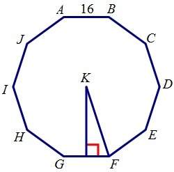 Abcdefghij is a regular decagon with a radius of 25.89 units. find the area of abcdefghij. round the