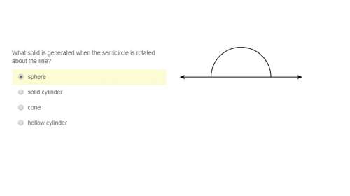 What solid is generated when the semicircle is rotated about the line?