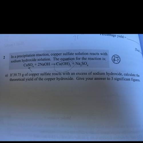Pls : ) i am stuck on this chemistry question about percentage yields!