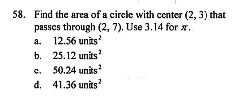 A. 12.56 units b. 25.12 units c. 50.24 units d. 41.36 units method and/or answer, !