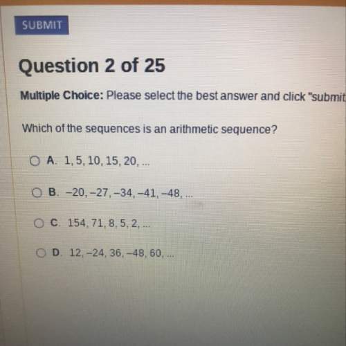 Which of the sequence is an arithmetic sequence? ?