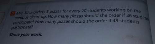 Miss silvia order 5 pizzas for every 20 students working on the campus clean up how many pizzas shou