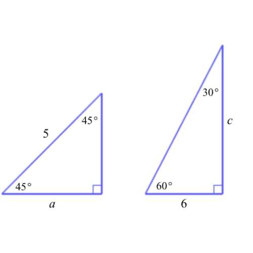 For the right triangles below find the value of the side lengths a and c round your answers to the n