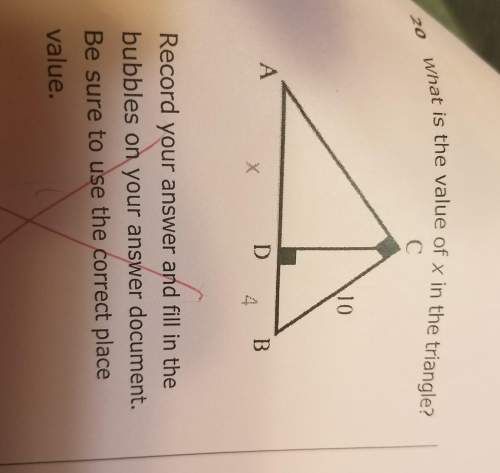 What is the value of x in the triangle ?