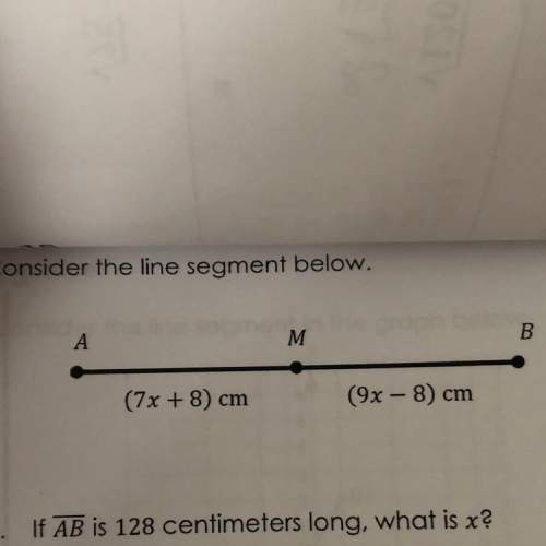 Consider the line ab is 128cm long, what is x?