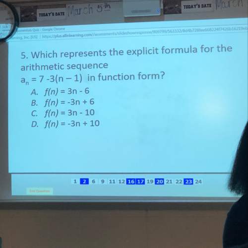 Which represents the explicit formula for the arithmetic sequence