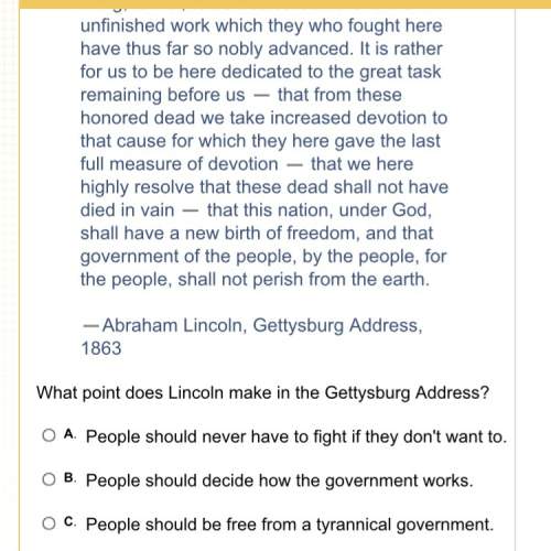 What point does lincoln make in the gettysburg address ?