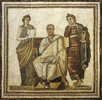 This piece of roman art is an example of a painting sculpture mosaic portrait