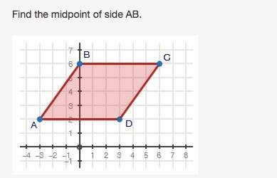 Need ! @) points i put it on find the midpoint of side ab. figure abcd is shown. a is at negative
