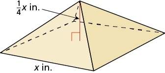 The square pyramid has a volume of 486 cubic inches. what is the value of x?