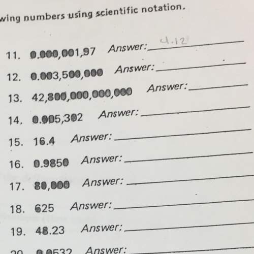 “express each of the following numbers using scientific notation “