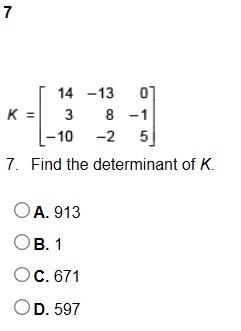 Algebra question ( matrices and determinants ) 20 pints