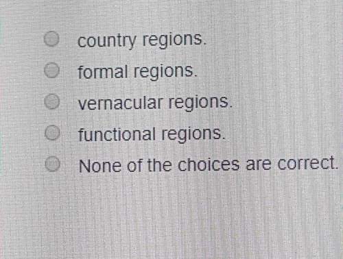Regions formed by governmental boundaries are called