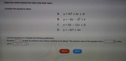 Solving quadratic equationsfirst drop menu has the options a, b, c, d. the second drop menu has the