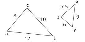 2. the two figures are similar. write the similarity statement. justify your answer. (15 points)