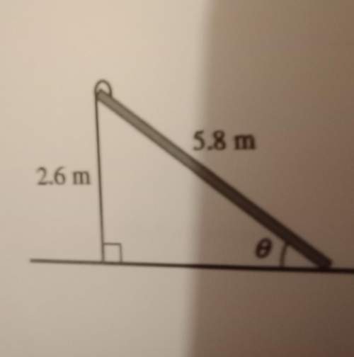Achildren's slide has a length of 5.8m. the vertical ladder is 2.6m above the groubd. find the angle
