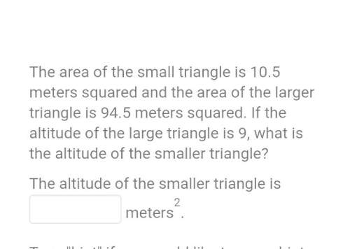 What is the altitude of the smaller triangle is