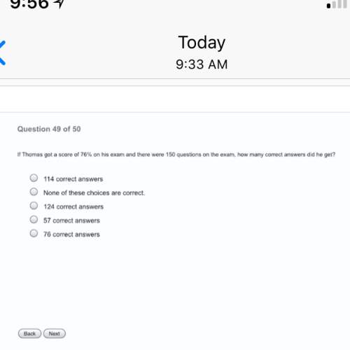 If thomas gets a score of 76% on his exam and there were 150 questions on the exam, how many correct
