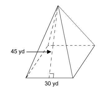 (asap and what is the surface area of this square pyramid? 3600 yd22700 yd26300 yd22925 yd2