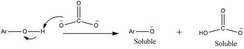 Write a mechanism (using curved-arrow notation) for the deprotonation of tannins in base. use ar-oh
