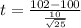 t = \frac{102-100}{\frac{10}{\sqrt{25}}}