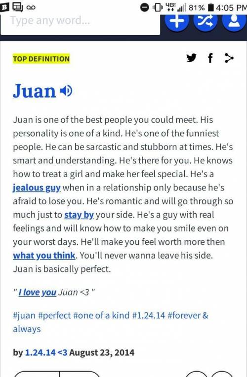 What is the urban dictionary definition of juan.