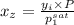 x_{z} = \frac{y_{i} \times P}{p^{sat}_{1}}